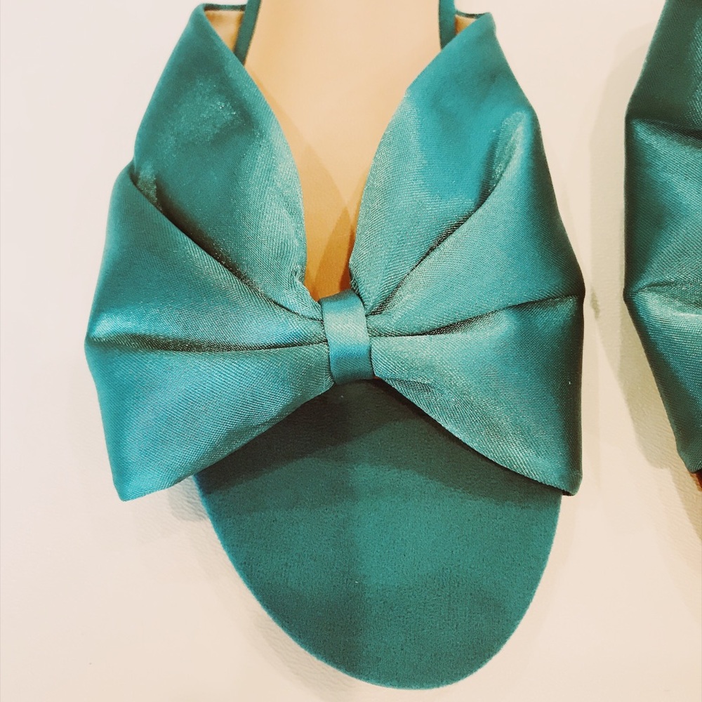 Sold Anthropologie Billy Ella Satin Blue Green - Picture 7 of 7